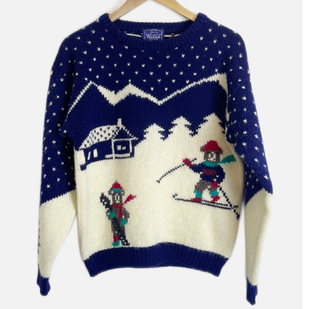 Vintage Woolrich wool teddy bear ski sweater M